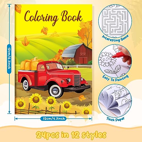 BenLouis 60Pcs Thanksgiving Mini Coloring Books Bulk for Kids Party Favors - style: Thanksgiving