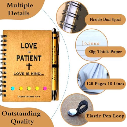 10 Sets Christian Notebooks Bulk Prayer Journals Inspirational Christian Gifts Bible Notebook with Bible Verse Pens for Women Men Church Members Bible Study Groups & Church Families - color: 10 Pcs