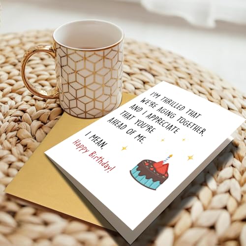 Funny Birthday Card for Husband From Wife, Humorous Birthday Card Gift for Boyfriend From Girlfriend, Unique Happy Birthday Cards for Husband Boyfriend Fiance Partner Men Him - color: #4