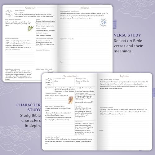 Legend Bible Study Journal for Women, Guide Notebook for Notes Lavender - color: Lavender