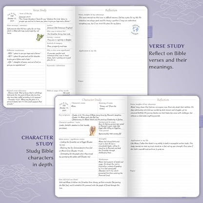 Legend Bible Study Journal for Women, Guide Notebook for Notes Lavender - color: Lavender
