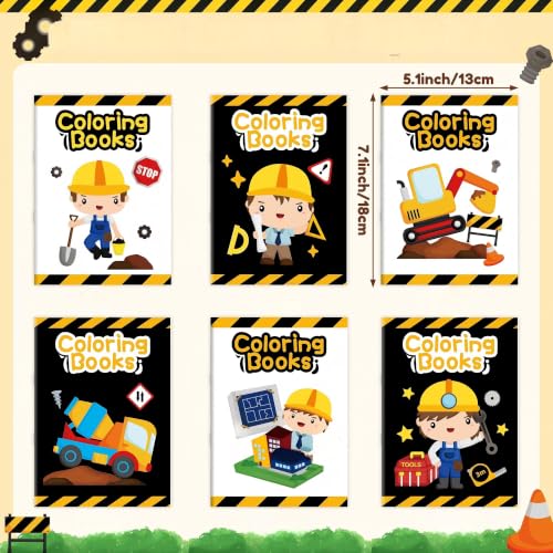 Bulk Construction Coloring Books, 24Pcs Mini Drawing Booklet for Kids - style: Construction
