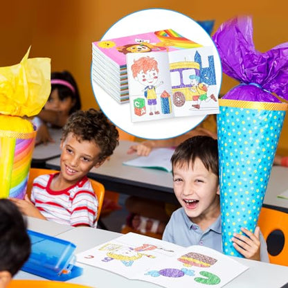 BenLouis 24 Kindergarten Coloring Books with 24 Crayons for Kids Bulk - style: Preschool
