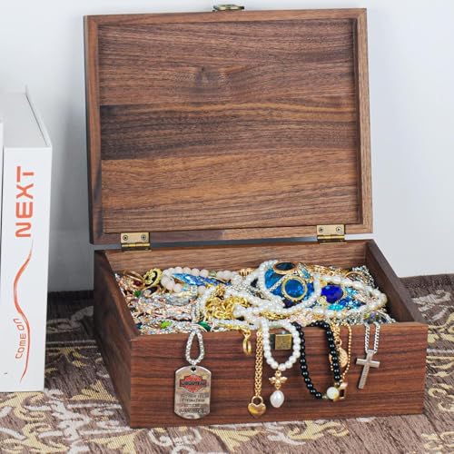 EXISTING Memory Box for Keepsakes, Floral Heart Laser Cut Wood Keepsake Box - color: Black brown