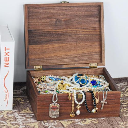 EXISTING Memory Box for Keepsakes, Floral Heart Laser Cut Wood Keepsake Box - color: Black brown