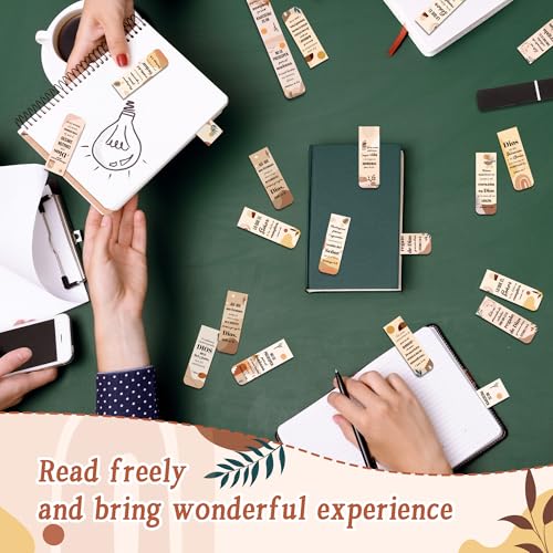 Haooryx Bible Verse Magnetic Bookmarks 48Pcs Motivational Book Markers - style: Spanish