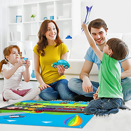 WATINC Transportation Felt Board Story Set - 35Pcs 3.5Ft Learning Play Kit