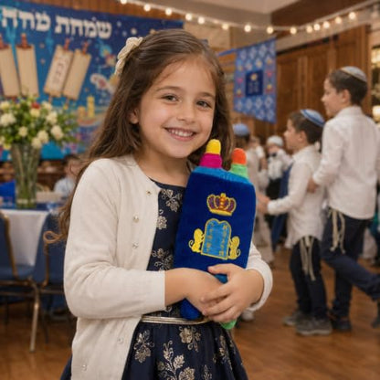 Rite Lite My Soft Torah Plush Toy Shabbat Gifts Educational Judaica Shabbos Hebrew Simchat Jewish Gifts Fun & Educational Party Favors | Ideal for Play, Learning, & Celebrating Jewish Traditions 8" H - size: Small
