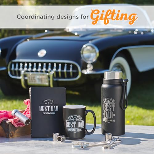 Christian Art Gifts Large Ceramic Coffee & Tea Mug for Dads & Fathers - color: Black/Best Dad