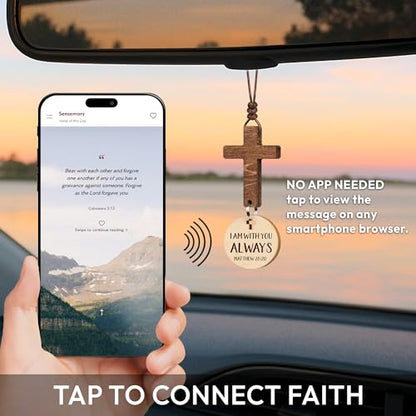 Car Accessories Christian Gifts for Women Men, Cross for Car Religious Gift - color: I Am With You Always