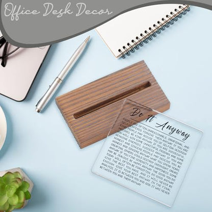 Do It Anyway Inspirational Desk Sign for Women Men Coworker Teacher Nurse, Motivational Acrylic Office Decor, Encouragement Gift for Graduation Retirement Workplace EC424 - style: Coworker Teacher Nurse