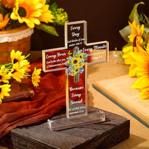 Chunful Christian Religious Gifts Acrylic Cross Decor, Vibrant Style - style: Vibrant Style