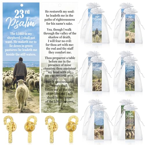 Supervitae 12 Sets Shepherd's Staff Pin 23rd Psalm Bookmark Christmas Gift - style: Shepherd's Staff