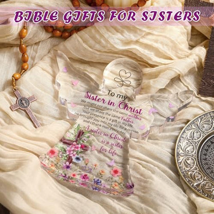 Gerrii Christian Gifts Women Angels Spiritual Desk Decor, Sister in Christ - style: Sister in Christian