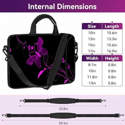 RICHEN 10 inch Messenger Bag Carrying Case Sleeve with Handle Accessory Pocket Fits 7 to 10-Inch Laptop/Notebook/ebooks/Kids Pad (7-10.2 inch, Nice Butterfly) - color: Nice Butterfly, size: 7-10.2 inch