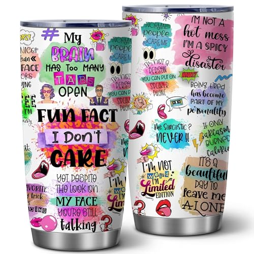 20oz Sarcastic Funny Sassy Women Insulated Stainless Steel Tumbler with Lid - color: 1 Count (Pack of 1)-Sarcastic