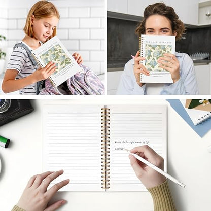 Christian Notebook, Numbers 6:24-26 Bible Journal for Women, May the Lord Bless You Religious Scripture Hydrangeas Flowers Spiral Notebook, Prayer Journal for Women, 5.5x8.3 - color: bt8