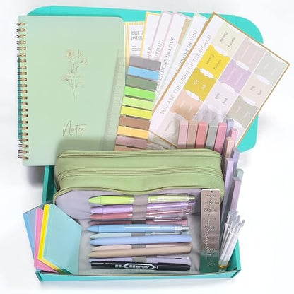 47Pcs Bible Study Guide,Bible Journaling Supplies Kit for Women, Green - color: Green