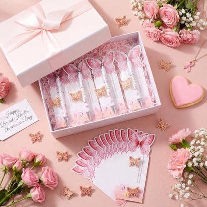 Motiskyy 50 Set Breast Cancer Awareness Gifts Bulk for Women