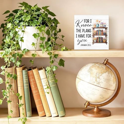 For I Know The Plans I Have for You Wood Block Plaque Box Sign - color: white019