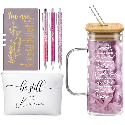 Skylety 6 Pcs Christian Gifts Set for Women Bible Study Supplies, Purple - color: Purple