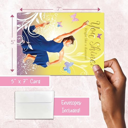 African American Birthday Cards Assortment Box – Set of 18 All Occasion Black Greeting Cards with Envelopes – Beautiful Black Women Designs – Premium Cardstock use for Mother's Day - style: Assortment 760