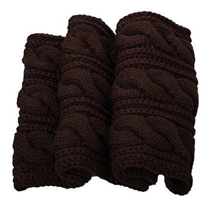 NEOSAN Womens Thick Ribbed Knit Winter Infinity Circle Loop Scarf - color: Twist Dark Chocolate