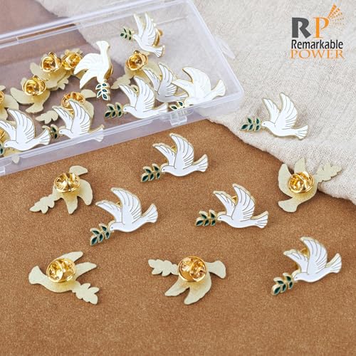 25 Pack Dove Brooch Pin Women Man Shirt Dress Coat Decoration Party