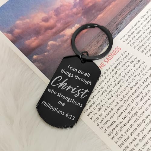 AXEN Christian Gifts for Men, Religious Keychain with Bible Verse Scripture for Dad, Son, Brother, Boyfriend - color: Style 3