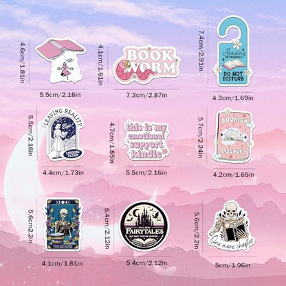 150 PCS Romance Book Stickers for Kindle, Holographic Bookish Sticker Pack Reading Booktok Book Lovers Gifts Glitter Waterproof Vinyl Decals for Laptop Ebook Readers Water Bottles Journal Scrapbook - style: 150 PCS Holographic Book Stickers