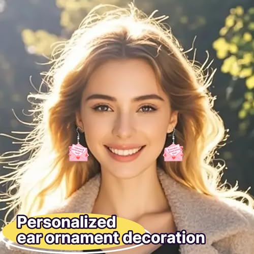 Christian Statement Earrings for Women, Acrylic Dangle Earrings, Lightweight Comfortable, Non Tarnish Hooks, Faith Jewelry, Religious Gift for Women - color: Reminder Jesus Loves You