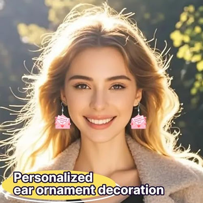 Christian Statement Earrings for Women, Acrylic Dangle Earrings, Lightweight Comfortable, Non Tarnish Hooks, Faith Jewelry, Religious Gift for Women - color: Reminder Jesus Loves You