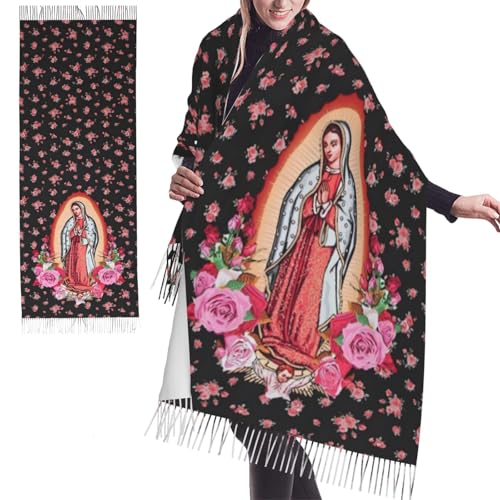 Prayer Shawls and Wraps for Women, Jesus Christian Gifts Bible Scarf Super Soft Fashion Shawl With Tassel - color: Color6