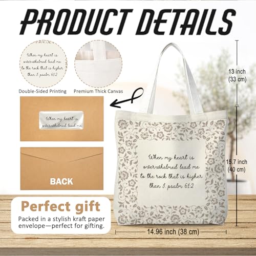 Bible Tote BagsGifts for Women, Cute Christian Church Canvas Tote Bag Christian Reusable Shopping Bags - color: Bible-02