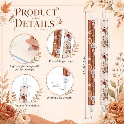 Jetec 120 Pcs Fall Ballpoint Pens Bulk Autumn Thanksgiving Party Supplies - style: Autumn