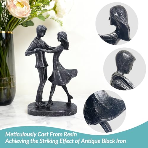 Anniversary Wedding Engagement Gift, Black Dance Statue for Couple - color: Black-dance