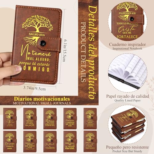 Spakon 20 Pcs Christian Prayer Journals with Pens, Spanish Tree of Life - style: Spanish Tree of Life