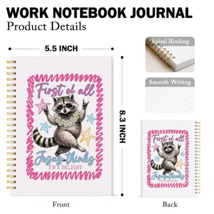 Cute Raccoon Christian Bible Notebook Journal Women Teen Girls Gifts - color: Christian Raccoon