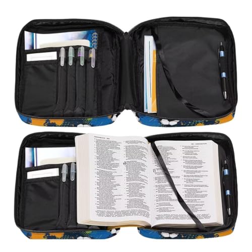 Coldinair Football Bible Cover Case for Men Teen, Kids Scripture Carrying Case with Handle and Pocket, Bible Book Tote Handbag - color: Football