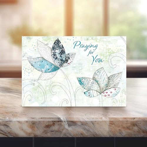 KJV Lotus Flower Praying for You Card, 1 Count - color: Lotus Flowers