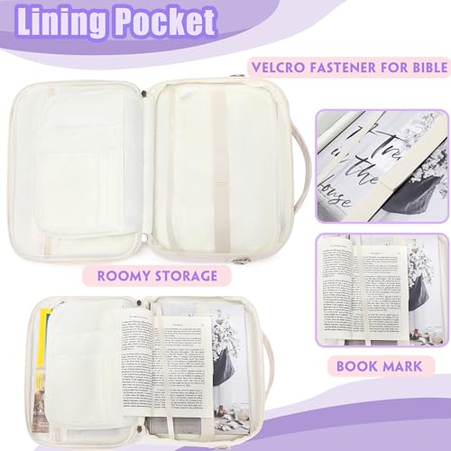 Bible Cover Case for Women Grils Bible Cover with Shoulder Strap Bible Case for Bible Study Accessories-Ideal Gift for Women and Girls,Bow Parttern