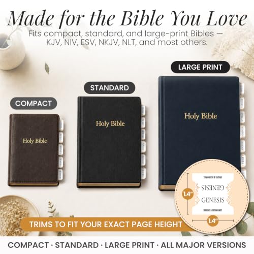 90 Christian Bible Tabs for Women, Men, and Kids - White - color: White