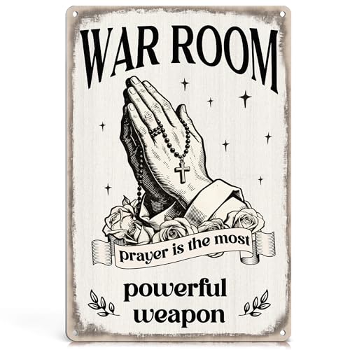 Christian Wall Art Prayer is The Most Powerful Weapon Sign 8x12 Inch - color: Prayer Powerful