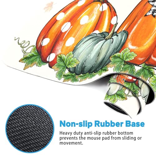 Britimes Large Mouse Pad, Mouse Pad, 31.5 x 15.7 Inch, Fall Dot Pumpkin - color: Polka Dot Pumpkin