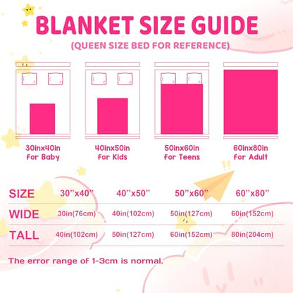 Personalized Baby Elephant Blanket for Girls with Name - color: Pink Elephant