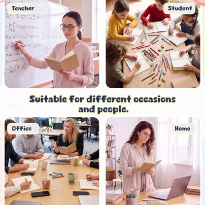 Handepo 100 Pack A6 Composition Notebooks 4"x5.8" Wide Ruled Notebook - color: Kraft Color, size: A6