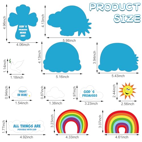 Yeaqee 30 Pcs VBS God's Promises Crafts Sunday School Crafts - size: Medium (Pack of 2)