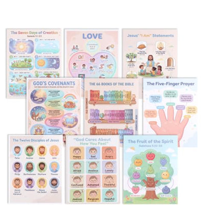 Mr. Pen- Sunday School Bible Poster Set, 11x14 Inches, 15 Posters