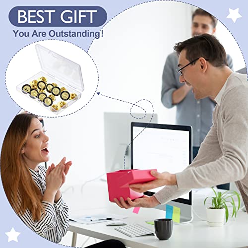 Dingion 24 Pcs Employee of The Month Lapel Pin 3/4 Inch Coworker Appreciation Award Gifts Bulk, Trophy Employees Pin Gifts for Staff Coworker Team Teacher Volunteer Recognition(Employee of the Month) - style: Employee of The Month
