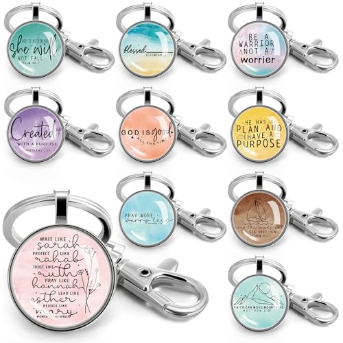 Fumete Christian Keychain Bulk for Wowen Men - style: Macaron Watercolors